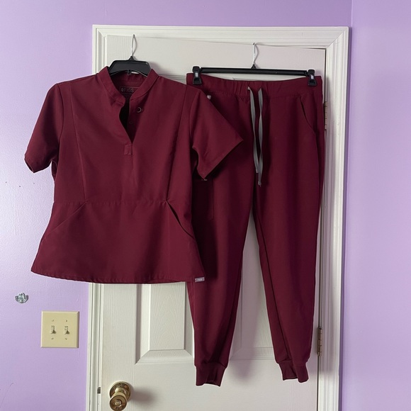 Figs Other Figs Womens Burgundy Scrub Set Limited Edition Poshmark